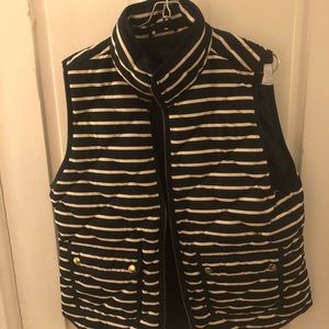 J. Crew Navy and White striped vest